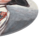 Frauen in bestickter Bluse Schneidebrett (Ecke)