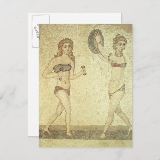 Frauen in "Bikinis" Postkarte (Vorne/Hinten)