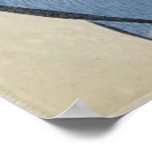 Frauen in Blau, die ihr Haar spielen, japanische K Poster (Ecke)