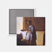 Frauen in blau lesen einen Brief Magnet (Vorderseite/Rückseite)