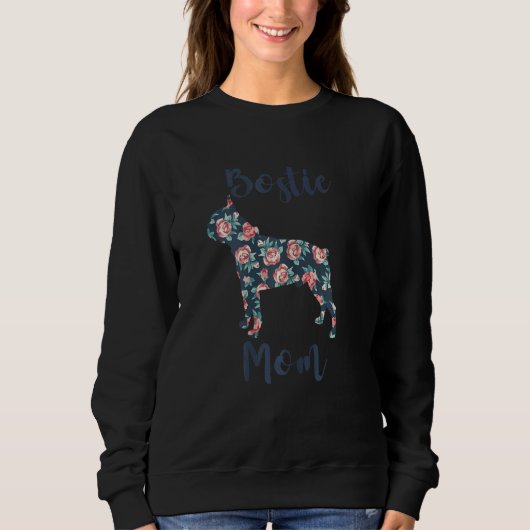 Frauen in Boston Terrier für Bostie Mama Hund Mama Sweatshirt (Vorderseite)