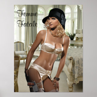 Frauen in den 1920er Jahren - Rauchen und Waffen Poster