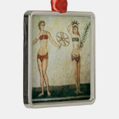 Frauen 'in den Bikinis Silbernes Ornament (Rechts)