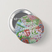 Frauen in den Führungs-Angelegenheiten Button (Vorne & Hinten)