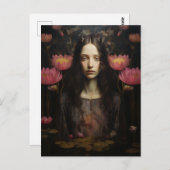 Frauen in den Lilien des Wassers Postkarte (Vorne/Hinten)