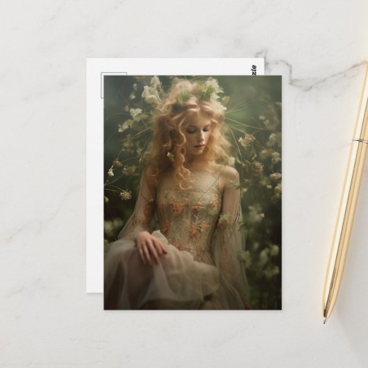 Frauen in den Wildblumen Postkarte (Vorderseite/Rückseite Beispiel)