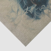 Frauen in der Dekoupage des blauen Rauchens Seidenpapier (Detail)