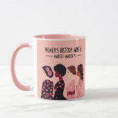 Frauen in der Geschichte Monat Globale Frauen rosa Tasse (Links)