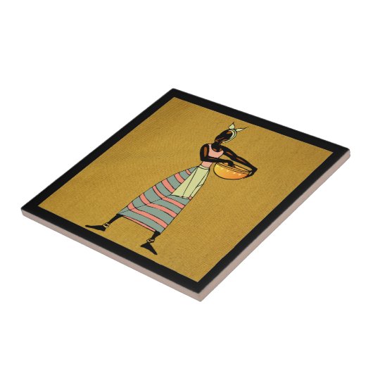 Frauen in der Keramik Afrikas Fliese (Seite)