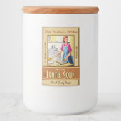 Frauen in der Küche Vintages, benutzerdefiniertes Lebensmitteletikett (Vorderseite)