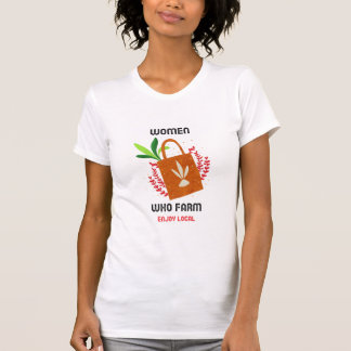 Frauen in der Landwirtschaft genießen lokale T-Shirt