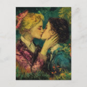 Frauen in der Liebe Küssen von Ölgemälden Postkarte (Vorderseite)