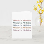 Frauen in der Medizin Retro Future Nurse Med Stude Karte (Gelbe Blume)