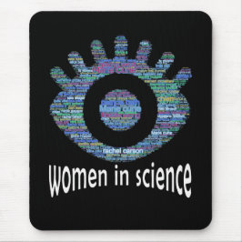 Frauen in der Wissenschaft Mädchen Augen Word Fill Mousepad
