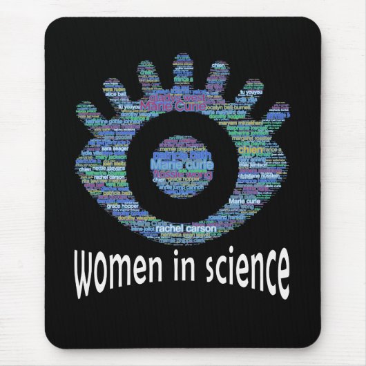 Frauen in der Wissenschaft Mädchen Augen Word Fill Mousepad (Vorne)