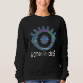Frauen in der Wissenschaft Mädchen Augen Word Fill Sweatshirt (Vorderseite)