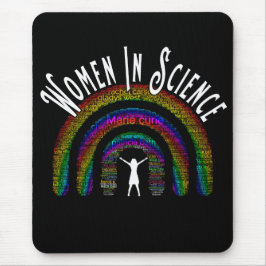 Frauen in der Wissenschaft regnen Word Filledesign Mousepad