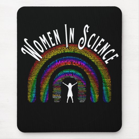 Frauen in der Wissenschaft regnen Word Filledesign Mousepad (Vorne)