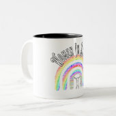 Frauen in der Wissenschaft regnen Word Filledesign Zweifarbige Tasse (Vorderseite Links)