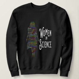 Frauen in der Wissenschaft Silhouette Wortschatz Sweatshirt