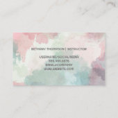 Frauen in der Yoga-Klasse Visitenkarte (Rückseite)