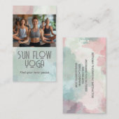 Frauen in der Yoga-Klasse Visitenkarte (Vorne/Hinten)