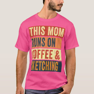 Frauen in dieser Mama treiben Kaffee und zeichnen T-Shirt