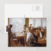 Frauen in einem belebten Restaurant Postkarte (Vorne/Hinten)