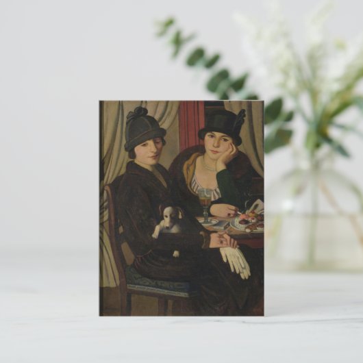 Frauen in einem Café, c.1924 Postkarte (Stehend Vorderseite)