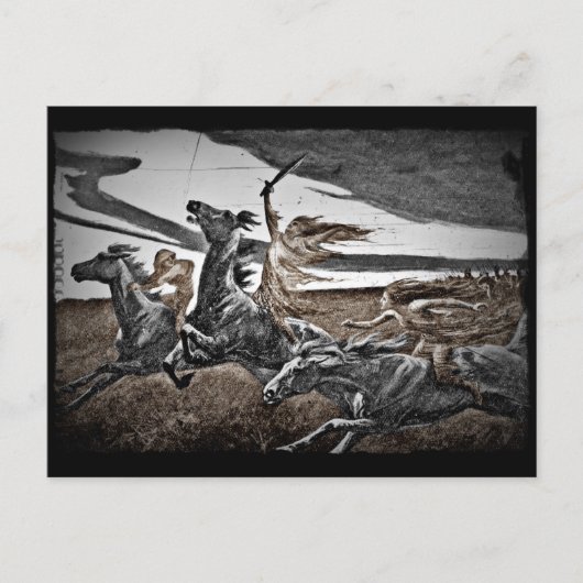 Frauen in einem Sturm Postkarte (Vorderseite)