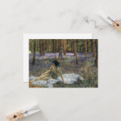 Frauen in einem Wald von Bluebell-Blume Karte (Vorderseite/Rückseite Beispiel)