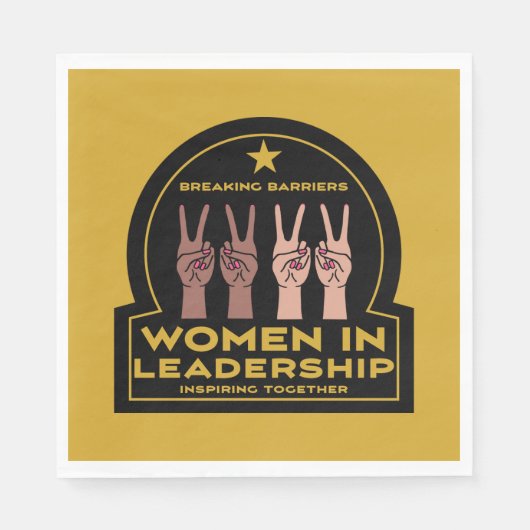 Frauen in Führungspositionen Serviette (Vorderseite)