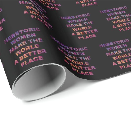 Frauen in ihrer Geschichte machen eine bessere Wel Geschenkpapier (Rolleneckpunkt)