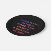 Frauen in ihrer Geschichte machen eine bessere Wel Pappteller (Schrägansicht)