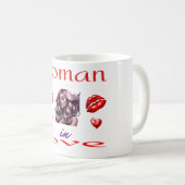 "Frauen in Liebe" - Kunst des Valentinstag Kaffeetasse (VorderseiteRechts)