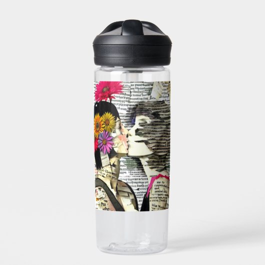 Frauen in Liebe | Pride Kiss Trinkflasche (Vorderseite)