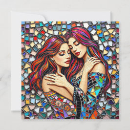 Frauen in Liebe | Romantische Embrace Karte