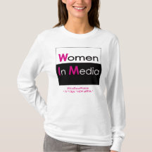 Frauen in Media Long Sleeve Tee Shirt weiß