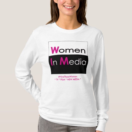 Frauen in Media Long Sleeve Tee Shirt weiß (Vorderseite)