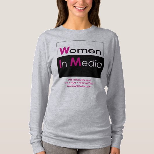 Frauen in Media Long Sleeve Teirt T-Shirt (Vorderseite)
