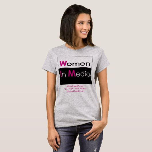 Frauen in Media Tee Shirt grau (Vorne ganz)