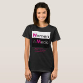 Frauen in Medientreppel schwarz T-Shirt (Vorne ganz)