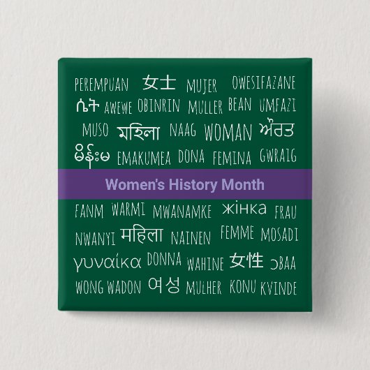Frauen in mehreren Sprachen - Frauengeschichte Mon Button (Vorderseite)