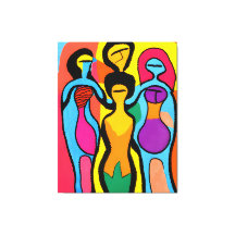 Frauen in Mesmerisiering Art Brut und Psychedelic