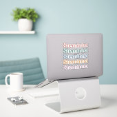 Frauen in MINT Aufkleber (Laptop auf Schreibtisch)