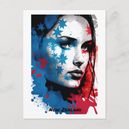 Frauen in Neuseeland: Abstrakte Malerei Postkarte