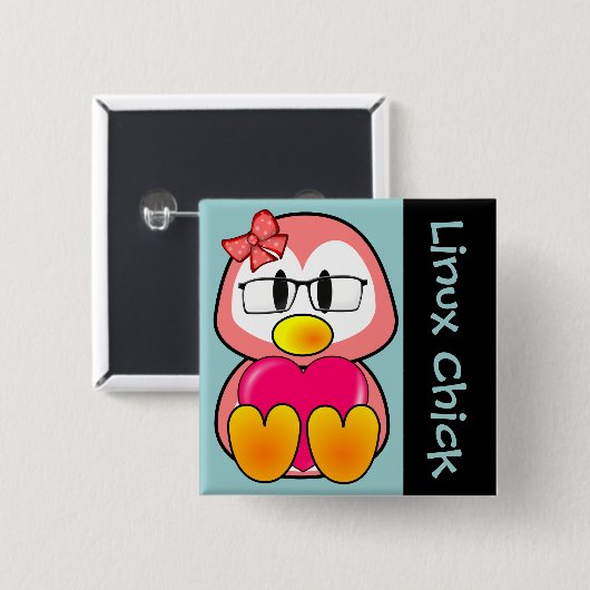 Frauen in Open-Source-Computertechnologien Button (Vorne & Hinten)