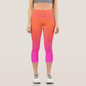 Frauen in Orange Gradient Capri Leggings (Vorderseite)