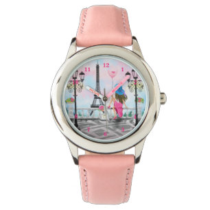 Frauen in Paris Beobachten mit Eiffelturm Armbanduhr