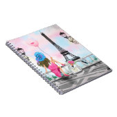 Frauen in Paris-Notebook mit Eiffelturm Notizblock (Rechte Seite)